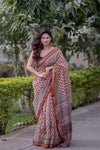 Karunmayi- Red Maheshwari Silk Saree