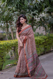 Karunmayi- Red Maheshwari Silk Saree