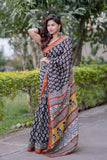 Tamira-Black Maheshwari Silk Saree