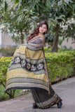 Tarakini- Black Maheshwari Silk Saree