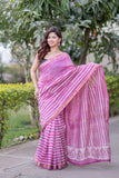 Pushpika - Striped Maheshwari Silk Saree