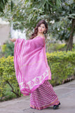 Pushpika - Striped Maheshwari Silk Saree