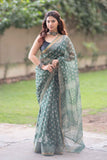 Pravihini- Green Kota Doria Saree