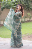 Pravihini- Green Kota Doria Saree