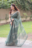 Pravihini- Green Kota Doria Saree