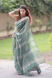 Pravihini- Green Kota Doria Saree