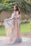 Varanika - Blue Kota Doria Saree