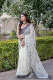 Manisha - Offwhite Kota Doria Saree