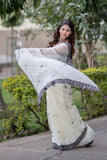 Manisha - Offwhite Kota Doria Saree