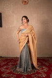 Yamunika- Grey Linen Saree