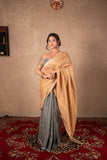 Yamunika- Grey Linen Saree