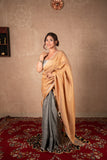 Yamunika- Grey Linen Saree