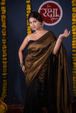 Sarita- Black Copper Linen Sareee