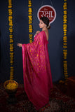 Aarya- Pink Silk Linen Saree