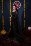 Shrivalli- Black Tikli Work Saree