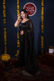 Shrivalli- Black Tikli Work Saree