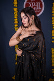 Shrivalli- Black Tikli Work Saree