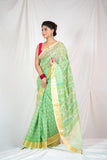 Verdant Charm -Kota Doria Cotton Saree