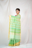 Verdant Charm -Kota Doria Cotton Saree