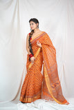 Indian Summer- Orange Kota Doria saree
