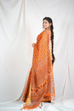 Indian Summer- Orange Kota Doria saree