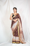 Golden Horizon- Kota Doria Shibori Saree