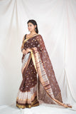 Golden Horizon- Kota Doria Shibori Saree