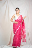 Bindu Re Bindu - Pink Kota Doria saree
