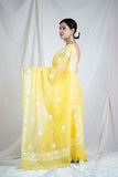 Sunny Whisper- Yellow Kota Doria Saree