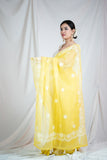 Sunny Whisper- Yellow Kota Doria Saree