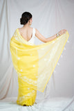 Sunny Whisper- Yellow Kota Doria Saree