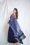 Bholi Re Bindu - Blue Kota Doria Saree