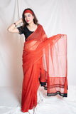 Bhole ri Bindu- Red Kota Doria Saree
