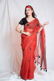 Meri Pyaari Bindu - Red Kota Doria saree