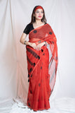 Meri Pyaari Bindu - Red Kota Doria saree