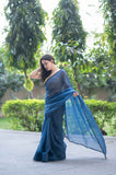 Blue Lush- Kota Doria Saree