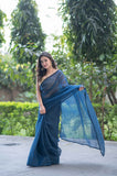Blue Lush- Kota Doria Saree