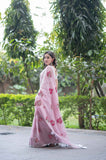Blush Vein- Pink Kota Doria Saree