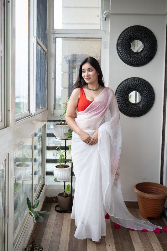 Celestera- Handpainted Kota Doria Saree