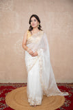 Chandrika- White Floral Gota Saree