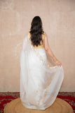Chandrika- White Floral Gota Saree