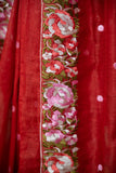Chandrika- Red Floral Silk Saree