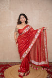 Chandrika- Red Floral Silk Saree