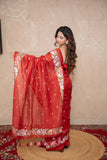 Chandrika- Red Floral Silk Saree