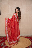 Chandrika- Red Floral Silk Saree