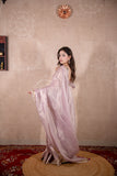 Charu- Lavender Zari Linen Saree