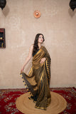 Chitrika- Black Striped Zari Linen Saree