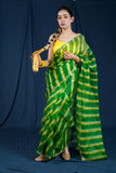 MahaMaaya - Green Leheriya Saree