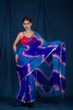 Sangam - Blue Purple Silk Saree