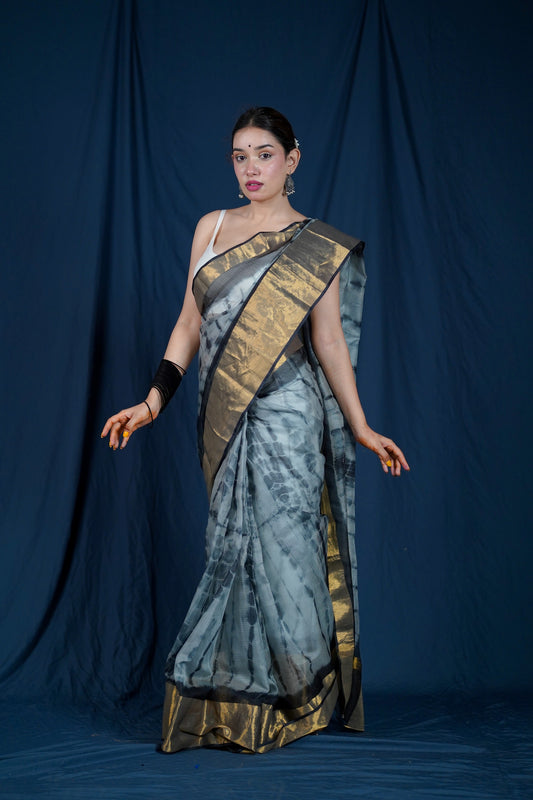 Kajrare Naina - Grey Kota Silk Saree